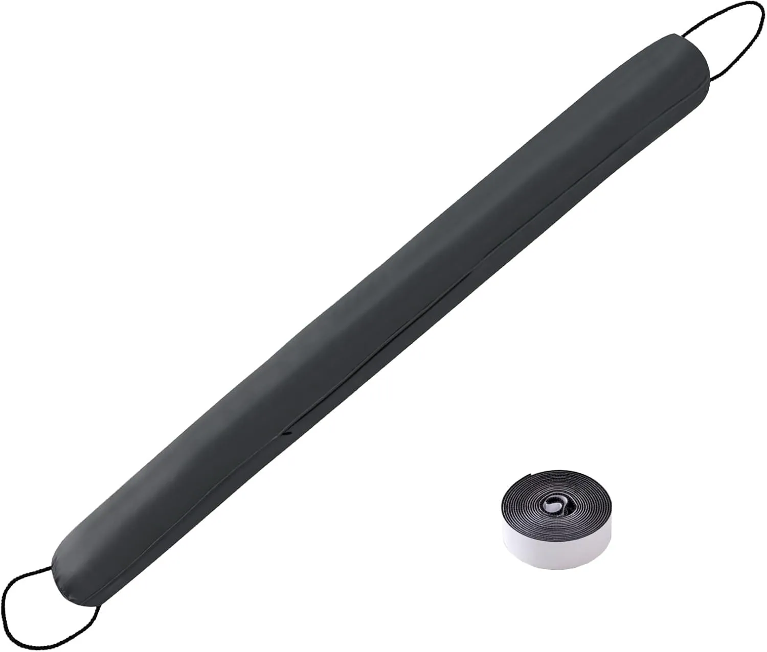 Sunolga 48 Inches Waterproof Under Door Draft Stopper Filled with Glass Beads & Cotton, Removable Machine Washable 3.5 lb Sound Proof Door Draft Blocker for Door & Window, Grey