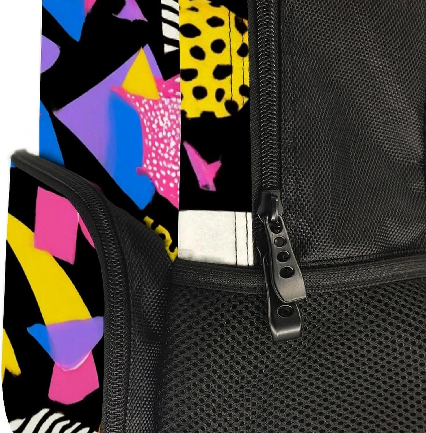 Supdreamc Adults Lightweight Black Retro 80S 90S Shoulder Book Bags Big Capacity Shoulder Bag With Adjustable Shoulder Straps for Trekking Work Walking Cycling