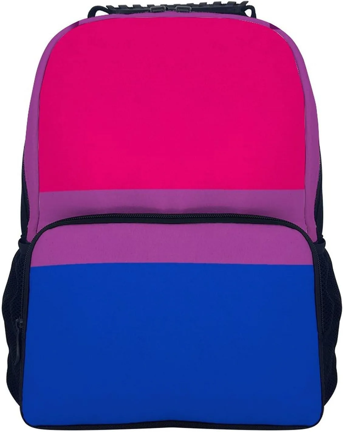 Supdreamc Bisexual Pride Flag Stripes Rucksacks Lightweight Multipurpose Anti-Theft Shoulder Bag Large Capacity Business Computer Bag With Smooth Zippers
