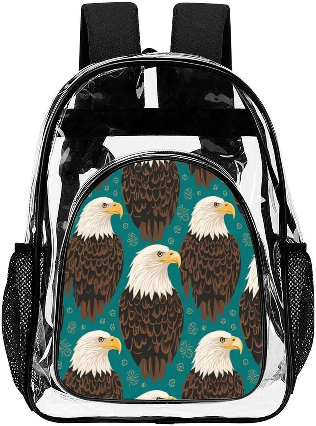 Supdreamc Men Women Lightweight Eagle Art Backpack Large Capacity Bookbag Transparent Bag for Gym Business Running