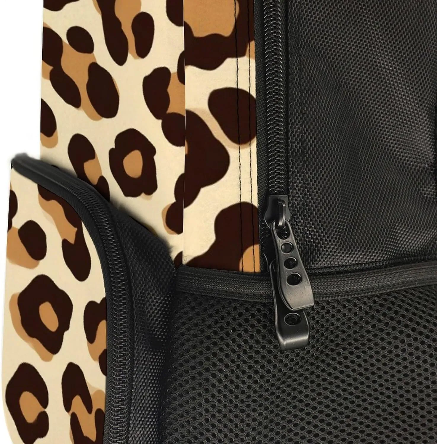 Supdreamc Men Women Polyester Cool Cheetah Leopard Print Casual Daypack Large Capacity Carry On Bag With Adjustable Shoulder Straps for Camping Work Running