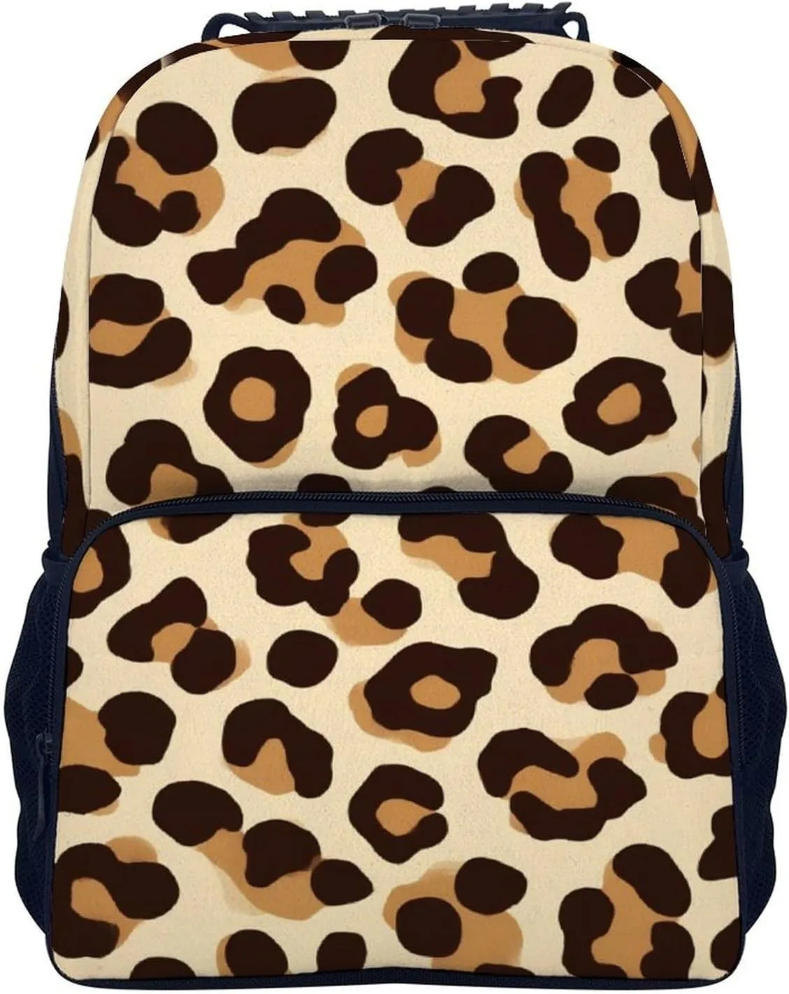 Supdreamc Men Women Polyester Cool Cheetah Leopard Print Casual Daypack Large Capacity Carry On Bag With Adjustable Shoulder Straps for Camping Work Running