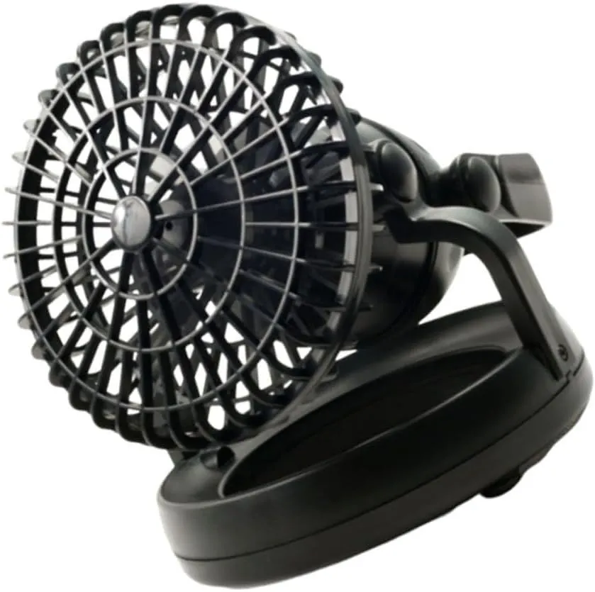 SUPVOX Creative LED Multi Functional Camping Tent Light and Fan for Outdoor Use Black Battery Not Included for Hiking Fishing and Emergency Situations