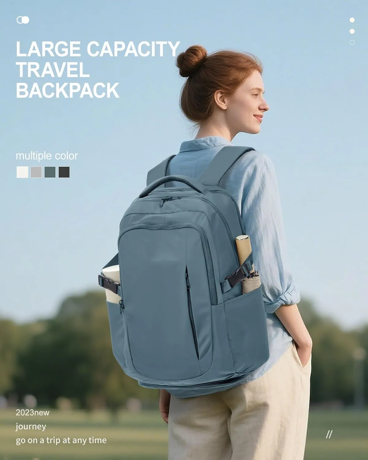 suwasp Large Travel Backpack for Women Men Airline Approved Carry On Personal Item Backpack Bag Frontier Airlines Personal Item Bag Flight Approved Luggage Backpack - Blue