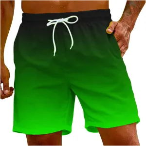 Swim Shorts Sweat Absorbent Breathable Beach Pants Bathing Suits for Men No Mesh Liner Big and Tall Swim Trunks for