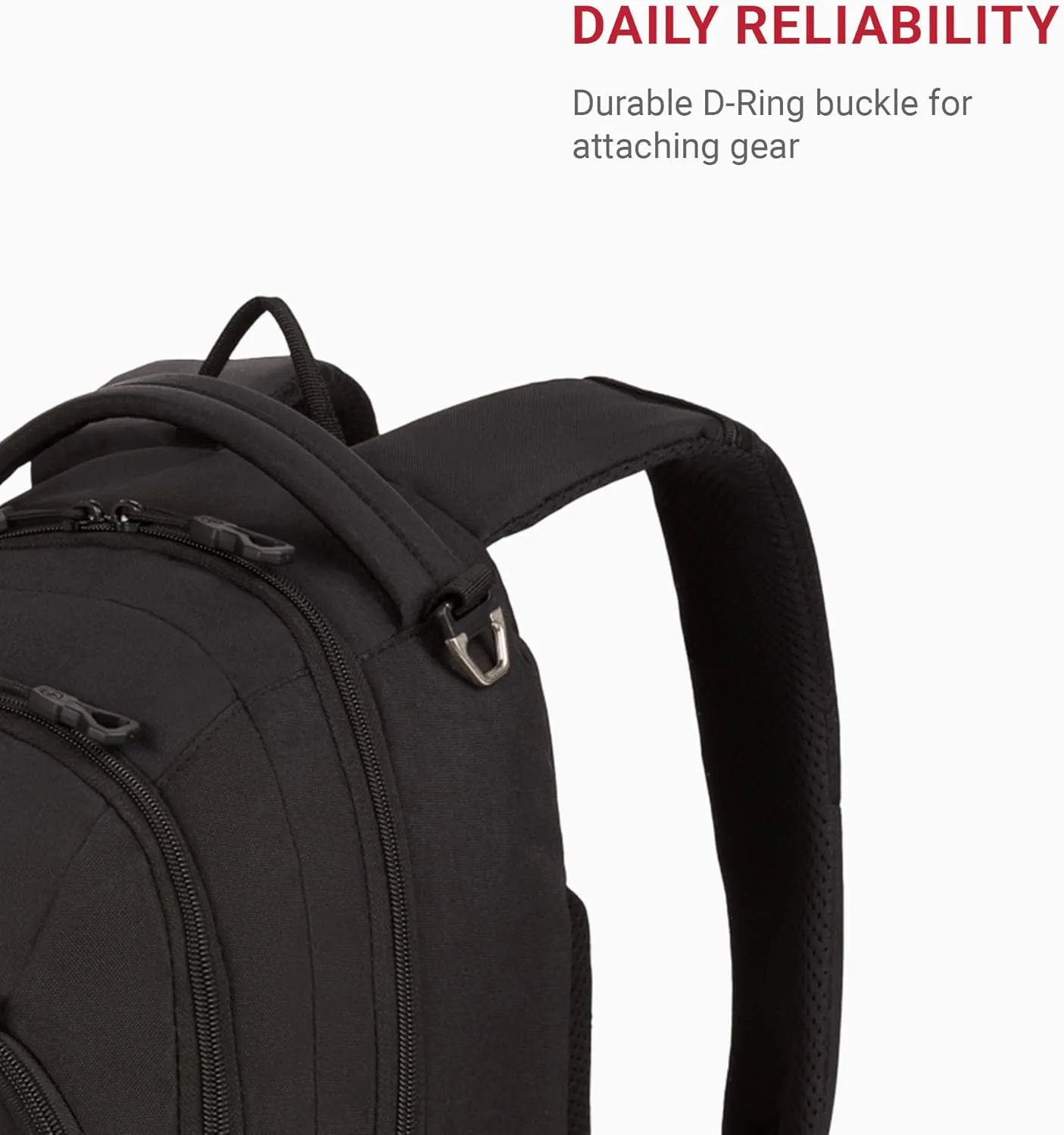 SwissGear 1186 Bungee Backpack, Black, 17-Inch