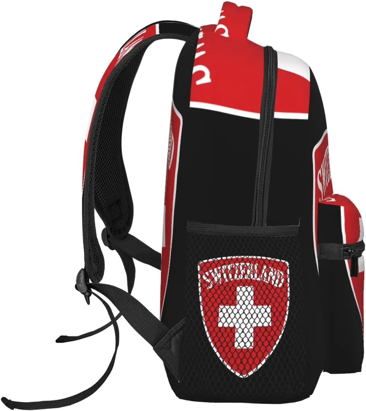 Switzerland Coat Of Arms Suisse 1291 Backpack Casual Pack Bag Laptop Backpack With Side Pocket Front Zipper Pocket Bookpack Travel Daypack Picnic Rucksack