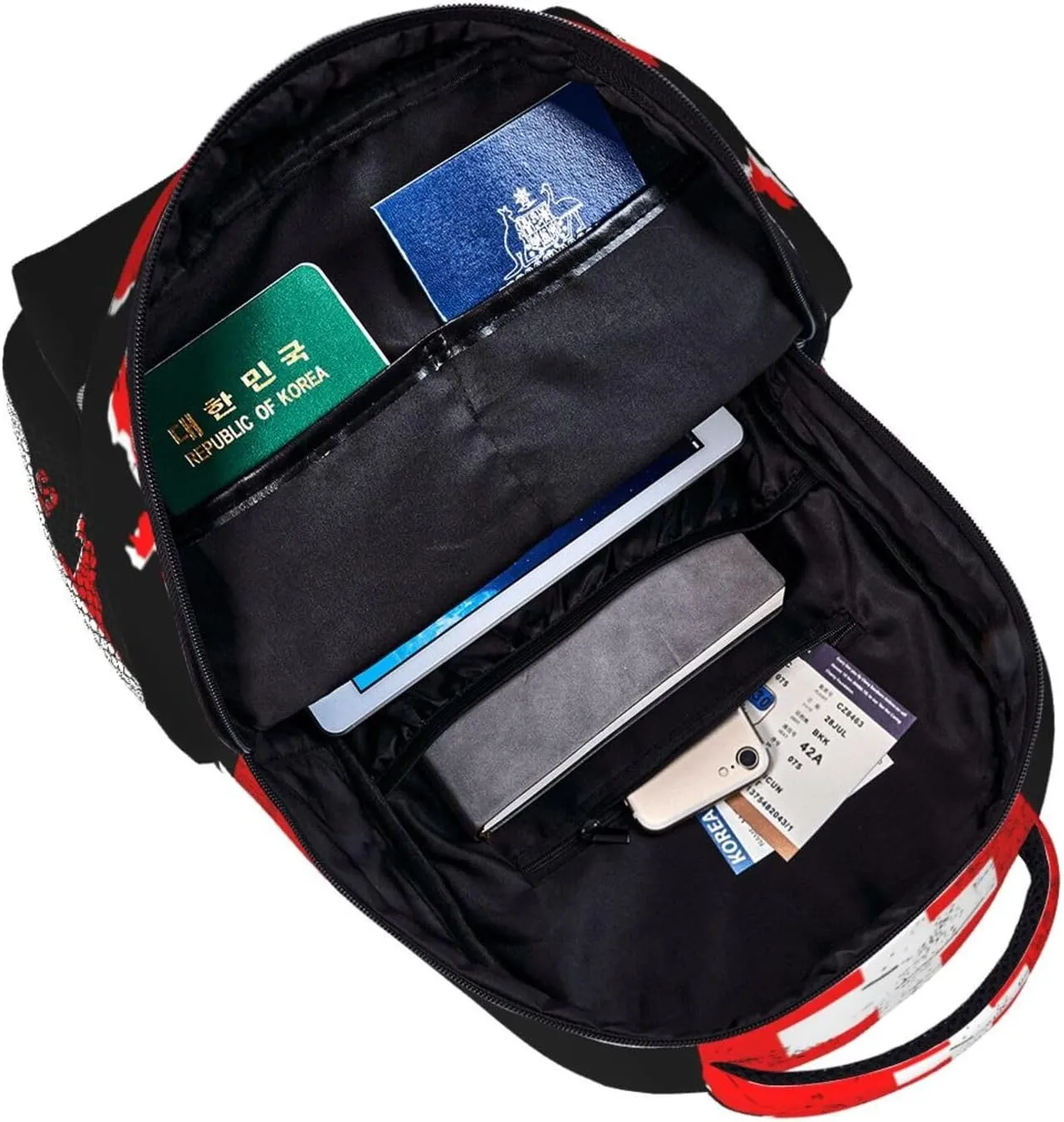 Switzerland Swiss Flag Map Backpack Casual Pack Bag Laptop Backpack With Side Pocket Front Zipper Pocket Bookpack Travel Daypack Picnic Rucksack