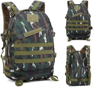 Tactical Backpack Military Molle Hiking 36-55L Camouflage outdoor sports bag black and green camouflage