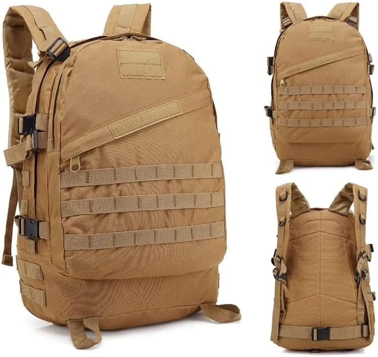 Tactical Backpack Military Molle Hiking 36-55L Camouflage outdoor sports bag black and green camouflage