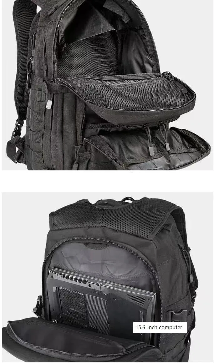 Tactical Backpack Military Molle Hiking 36-55L camouflage outdoor sports mountaineering army green