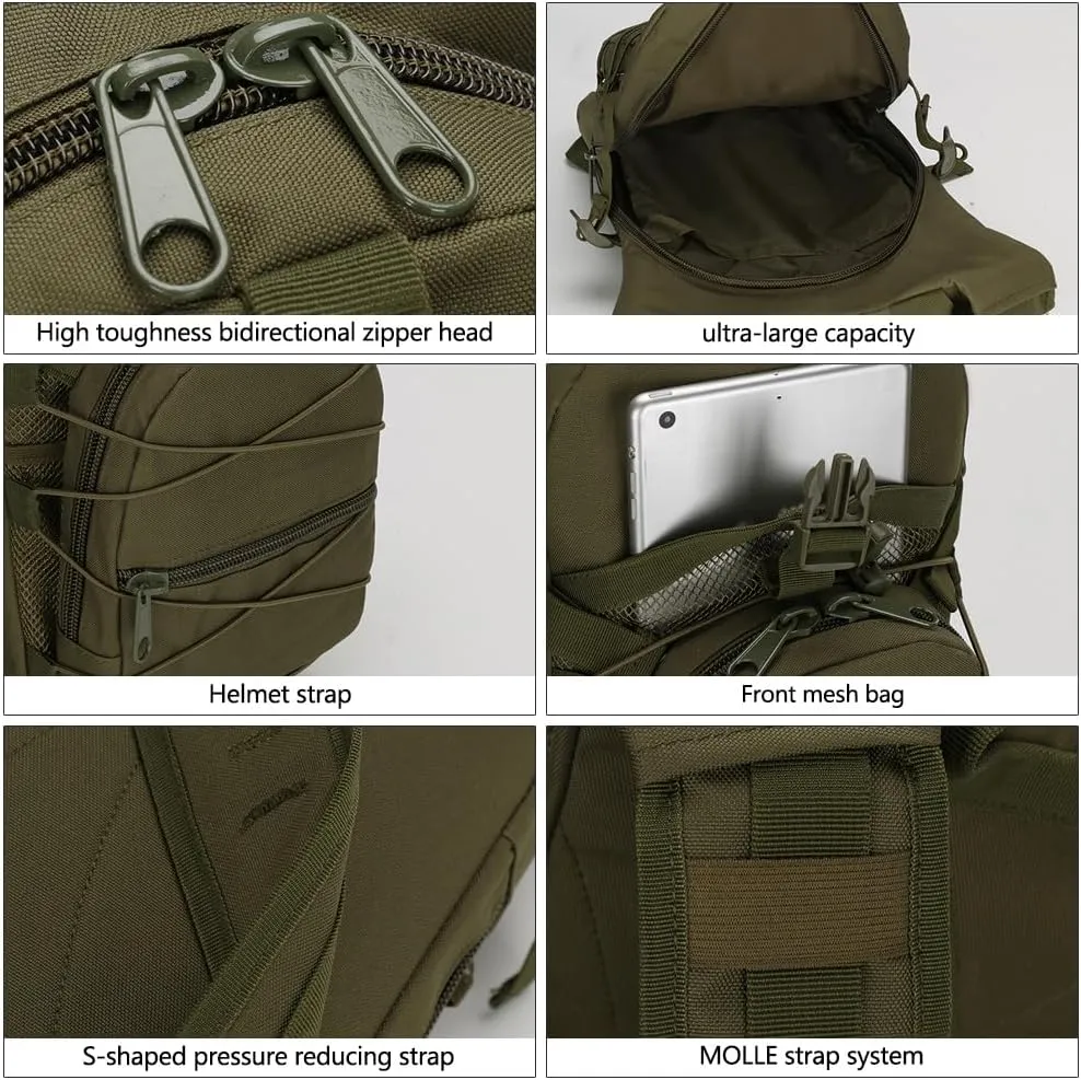 Tactical Backpack Small Military Daypack Assault Pack Rucksack Bag for Travel Hiking Running Outdoor Sports (Desert Digital)