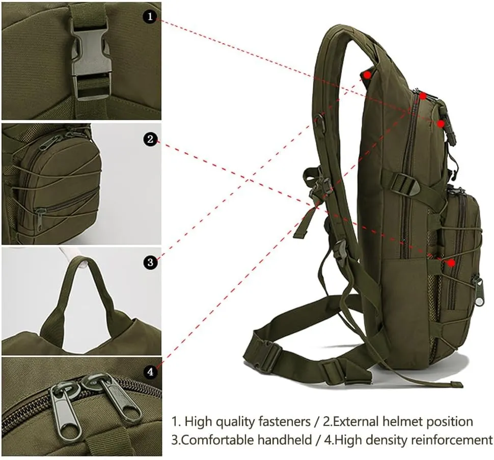 Tactical Backpack Small Military Daypack Assault Pack Rucksack Bag for Travel Hiking Running Outdoor Sports (Desert Digital)