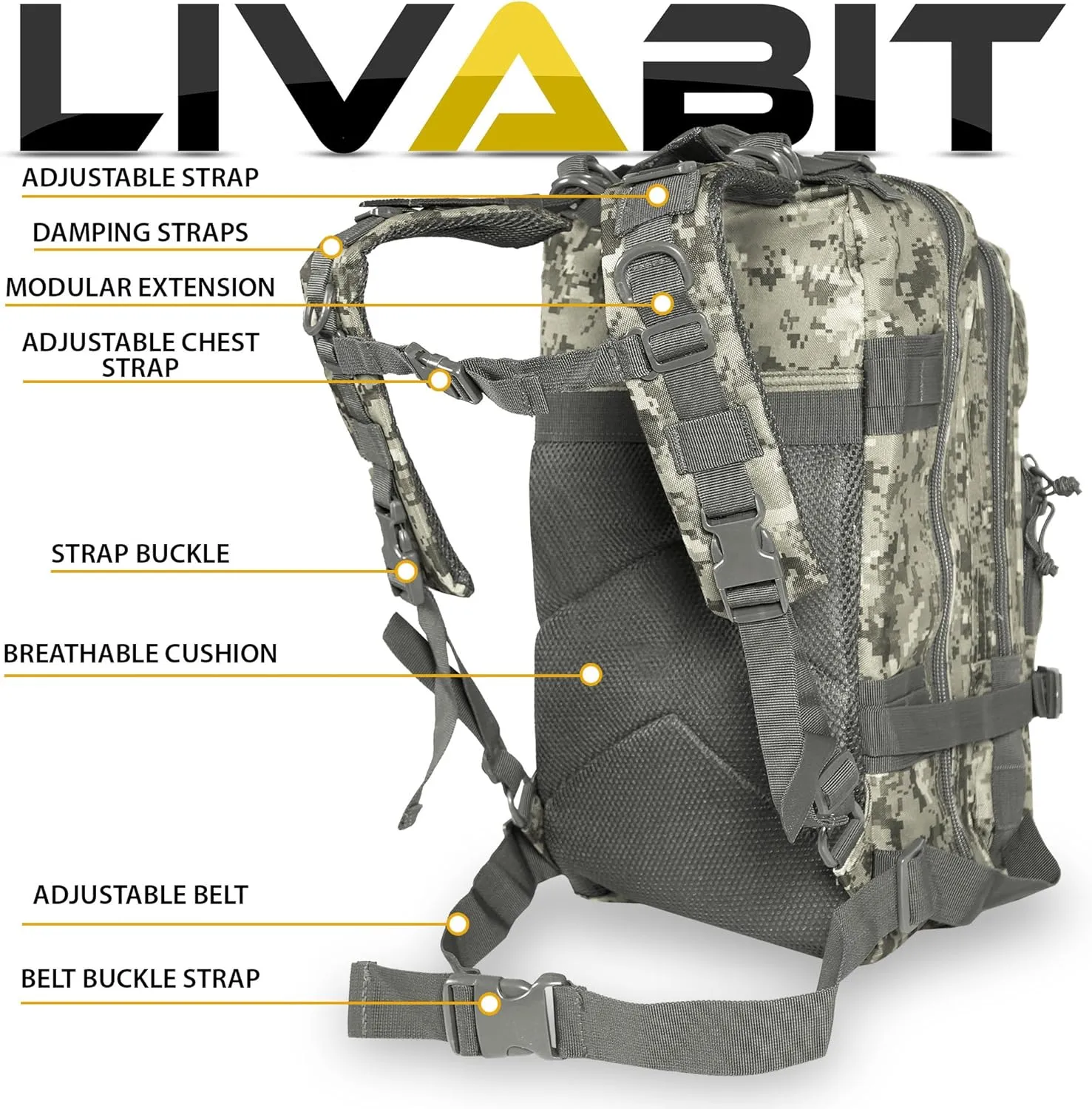 Tactical EDC 3 Day Assault Bug Out Bag Backpack Rucksack Carrier