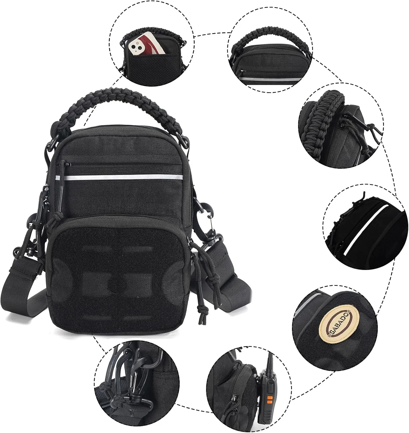 Tactical Fanny Pack for Men,Molle Waist Bag with Patch Utility Hip Belt Bumbag for Outdoor Hiking, Mountain Climbing