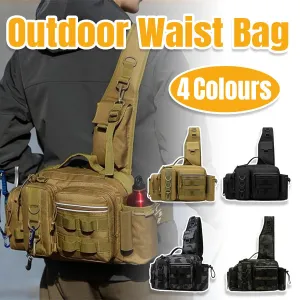 Tactical Fishing Backpack Large Capacity Outdoor Waist Chest Bag Camouflage