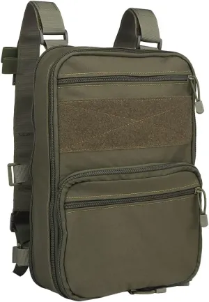 Tactical MOLLE Flatpack D3 Backpack Expansible Hydration Carrier Softback for Chest Rig Airsoft Vest
