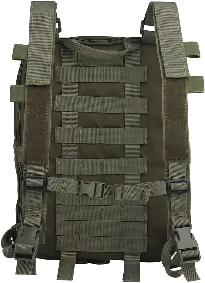 Tactical MOLLE Flatpack D3 Backpack Expansible Hydration Carrier Softback for Chest Rig Airsoft Vest