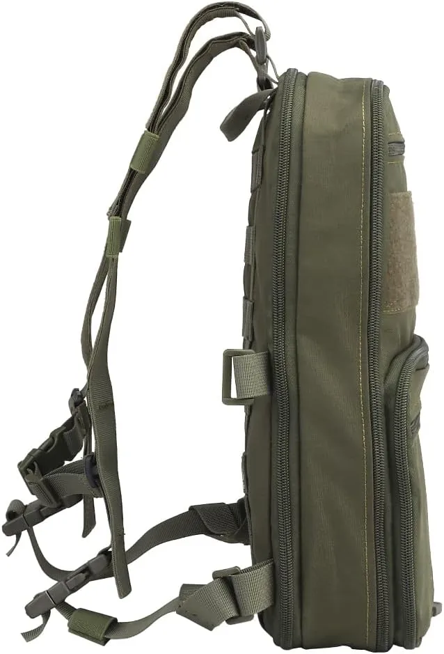 Tactical MOLLE Flatpack D3 Backpack Expansible Hydration Carrier Softback for Chest Rig Airsoft Vest