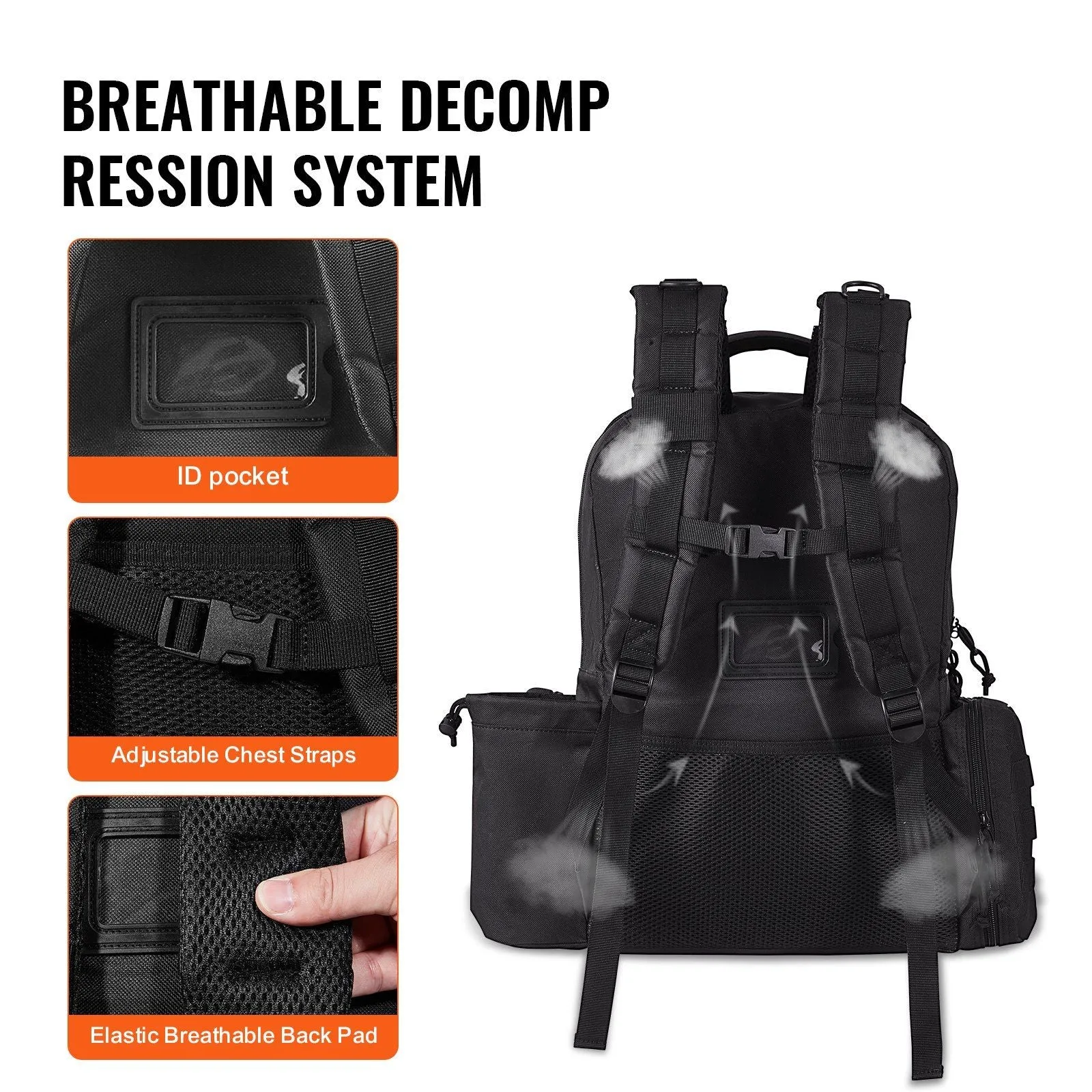 Tactical Range Backpack - 6 Pistol Backpack - Black