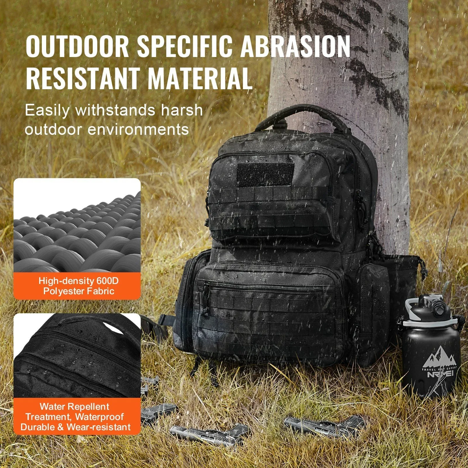 Tactical Range Backpack - 6 Pistol Backpack - Black