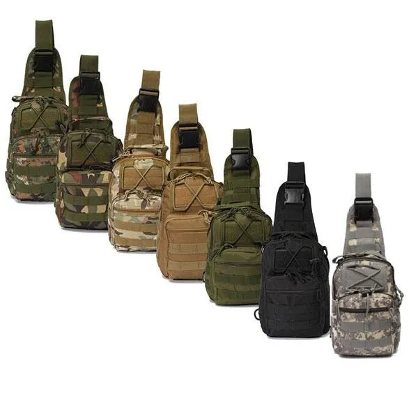 Tactical Utility Sports Hiking Single Shoulder Sling Chest Bag Travel Backpack Army Green