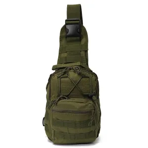 Tactical Utility Sports Hiking Single Shoulder Sling Chest Bag Travel Backpack Army Green