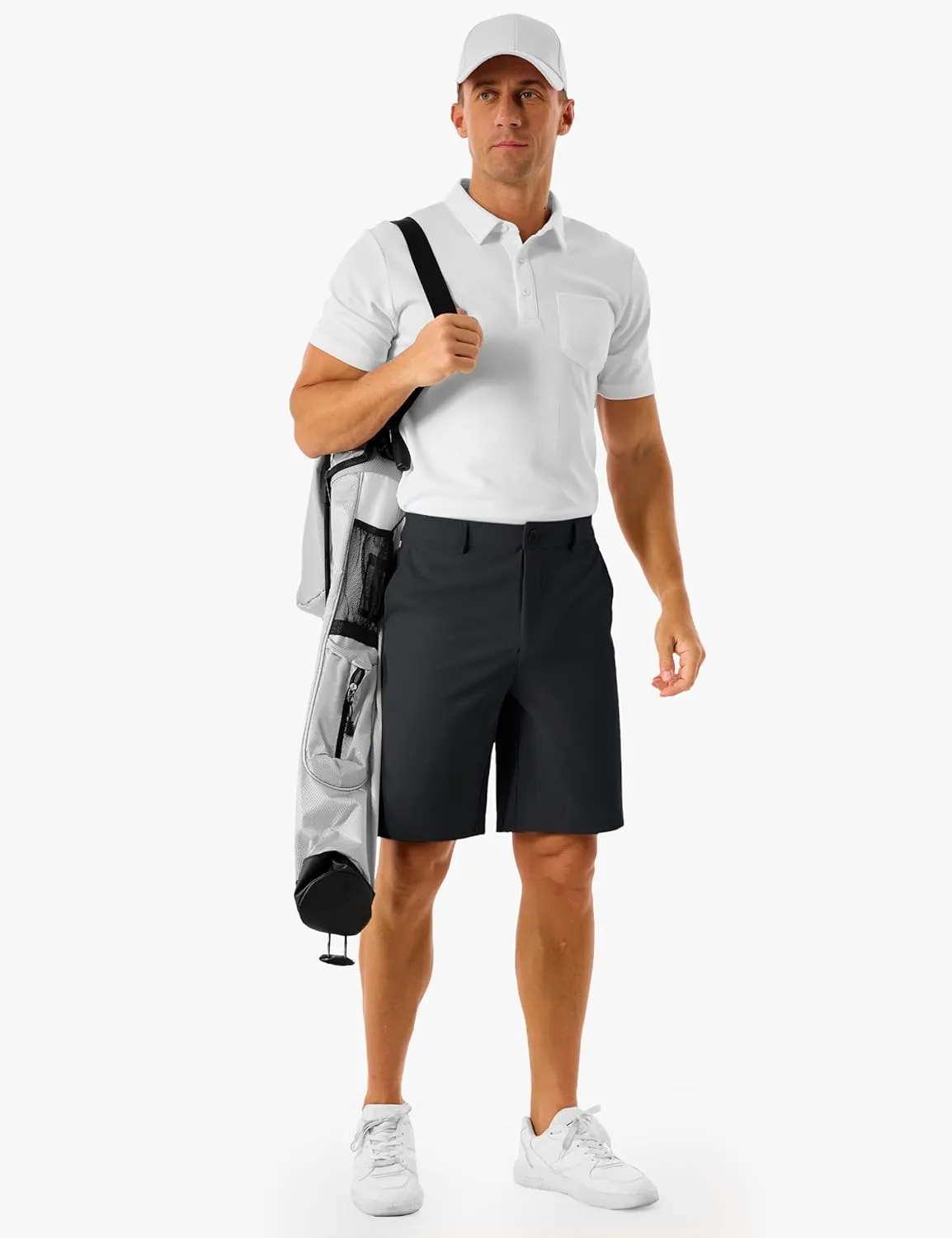 TACVASEN Men's Golf Shorts 9 Inch Inseam Stretch Lightweight Dress Work Casual Short with 4 Pockets Quick Dry Flat Front