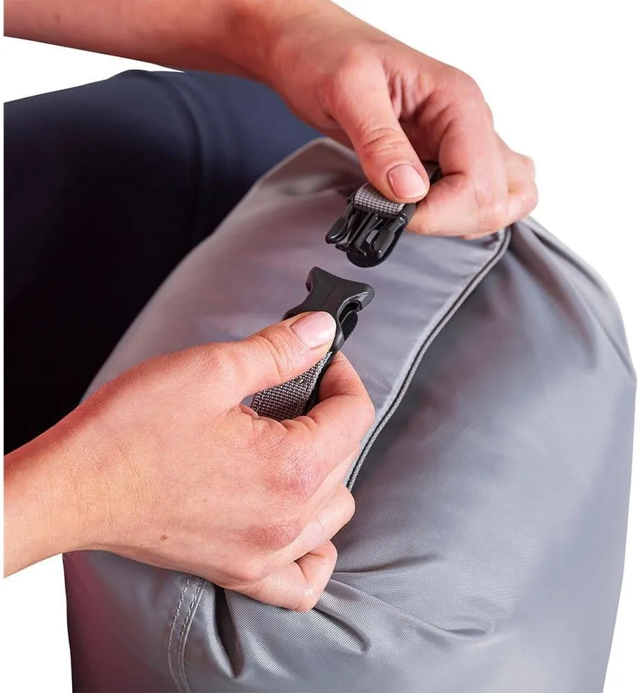 Tatonka Packing Bag Dry Sack 18 L - Waterproof Pack Bag with Roll Closure and Clasp - Made of Recycled Polyester - 18 Litre Volume (grey)