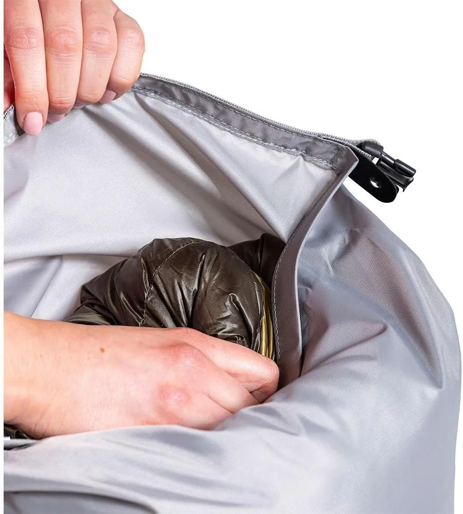 Tatonka Packing Bag Dry Sack 18 L - Waterproof Pack Bag with Roll Closure and Clasp - Made of Recycled Polyester - 18 Litre Volume (grey)