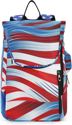 Tennis Bag Tennis Backpack for Women Men, Tennis Bag Holds 2 Rackets, Pickleball Paddles Balls, Badminton Squash, American Flag (3)