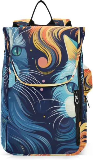 Tennis Bag Tennis Backpack for Women Men, Tennis Bag Holds 2 Rackets, Pickleball Paddles Balls, Badminton Squash, Cat (31)