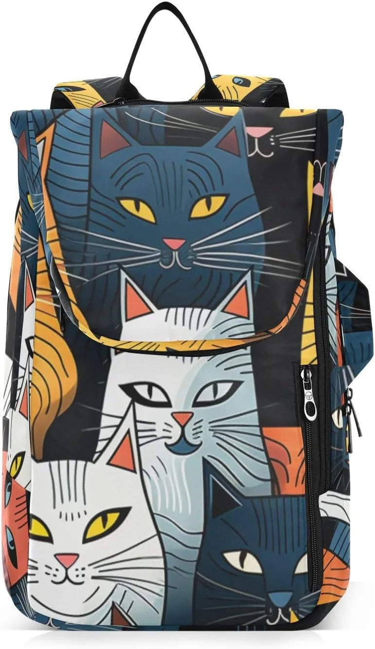 Tennis Bag Tennis Backpack for Women Men, Tennis Bag Holds 2 Rackets, Pickleball Paddles Balls, Badminton Squash, Cat (7)