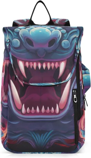 Tennis Bag Tennis Backpack for Women Men, Tennis Bag Holds 2 Rackets, Pickleball Paddles Balls, Badminton Squash, Chinese Dragon (93)