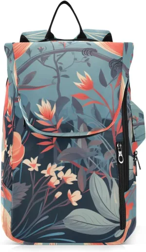 Tennis Bag Tennis Backpack for Women Men, Tennis Bag Holds 2 Rackets, Pickleball Paddles Balls, Badminton Squash, Chinese Painting Bird (18)