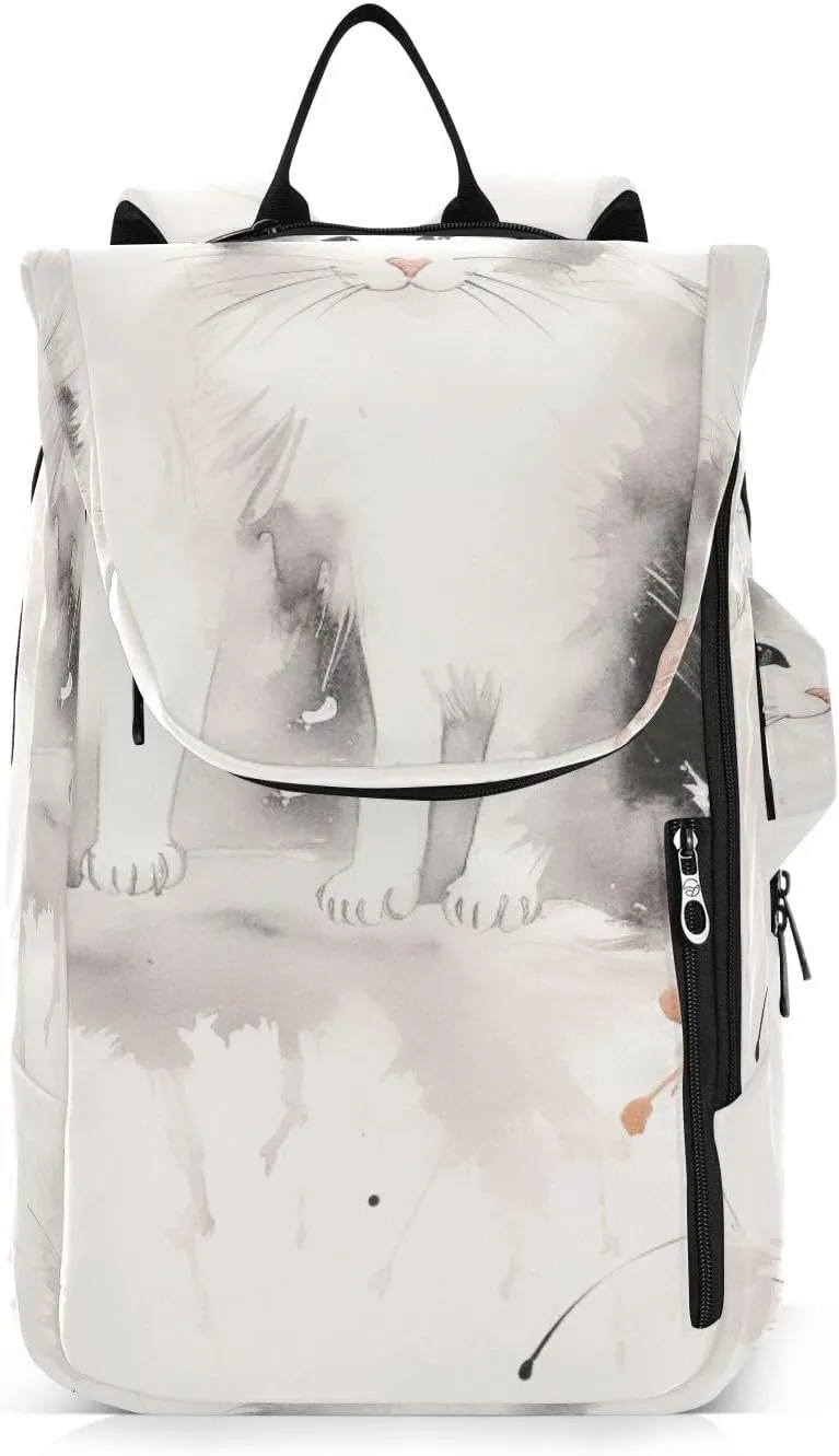Tennis Bag Tennis Backpack for Women Men, Tennis Bag Holds 2 Rackets, Pickleball Paddles Balls, Badminton Squash, Chinese Painting Cat (3)