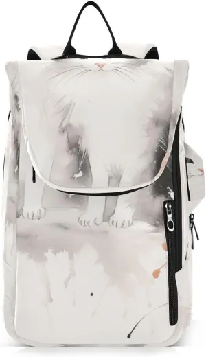 Tennis Bag Tennis Backpack for Women Men, Tennis Bag Holds 2 Rackets, Pickleball Paddles Balls, Badminton Squash, Chinese Painting Cat (3)