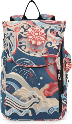 Tennis Bag Tennis Backpack for Women Men, Tennis Bag Holds 2 Rackets, Pickleball Paddles Balls, Badminton Squash, Chinese Style Horse (1)