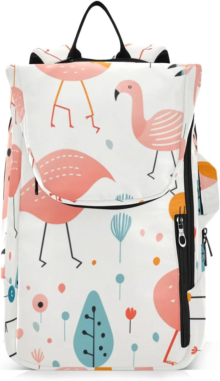 Tennis Bag Tennis Backpack for Women Men, Tennis Bag Holds 2 Rackets, Pickleball Paddles Balls, Badminton Squash, Cute Illustration Flamingo (1)