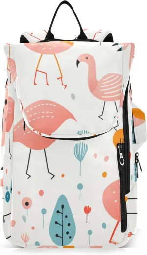 Tennis Bag Tennis Backpack for Women Men, Tennis Bag Holds 2 Rackets, Pickleball Paddles Balls, Badminton Squash, Cute Illustration Flamingo (1)