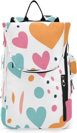 Tennis Bag Tennis Backpack for Women Men, Tennis Bag Holds 2 Rackets, Pickleball Paddles Balls, Badminton Squash, Cute Illustration Heart (1)