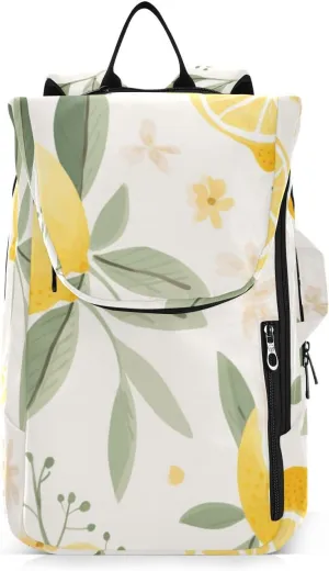 Tennis Bag Tennis Backpack for Women Men, Tennis Bag Holds 2 Rackets, Pickleball Paddles Balls, Badminton Squash, Cute Lemon (23)