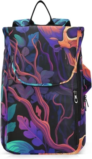 Tennis Bag Tennis Backpack for Women Men, Tennis Bag Holds 2 Rackets, Pickleball Paddles Balls, Badminton Squash, Cute Skull (38)