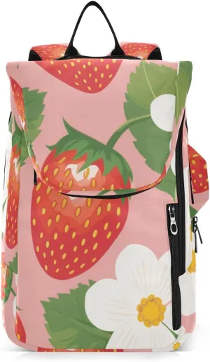 Tennis Bag Tennis Backpack for Women Men, Tennis Bag Holds 2 Rackets, Pickleball Paddles Balls, Badminton Squash, Cute Strawberry (15)