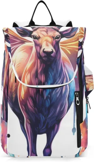 Tennis Bag Tennis Backpack for Women Men, Tennis Bag Holds 2 Rackets, Pickleball Paddles Balls, Badminton Squash, Deer (31)