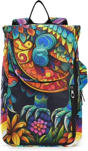 Tennis Bag Tennis Backpack for Women Men, Tennis Bag Holds 2 Rackets, Pickleball Paddles Balls, Badminton Squash, Ethnic Dragon (3)