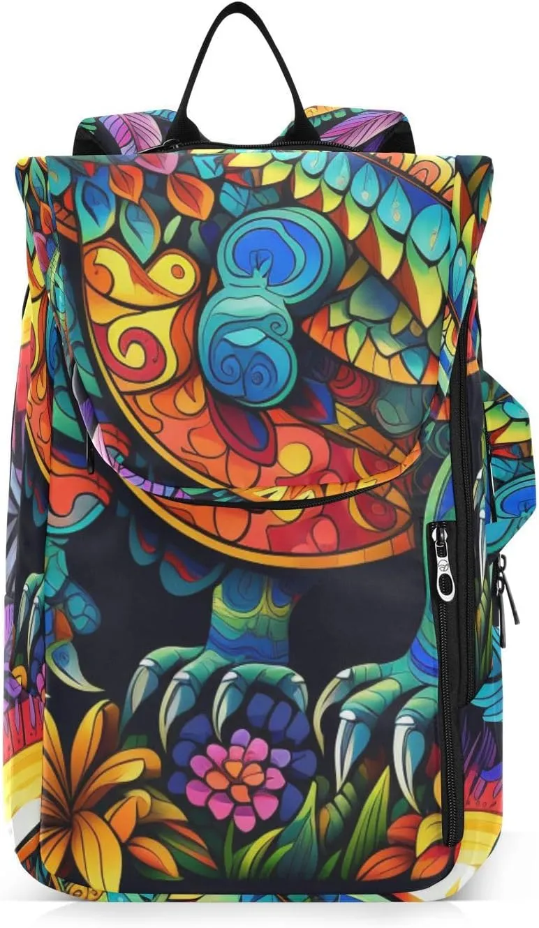 Tennis Bag Tennis Backpack for Women Men, Tennis Bag Holds 2 Rackets, Pickleball Paddles Balls, Badminton Squash, Ethnic Dragon (3)