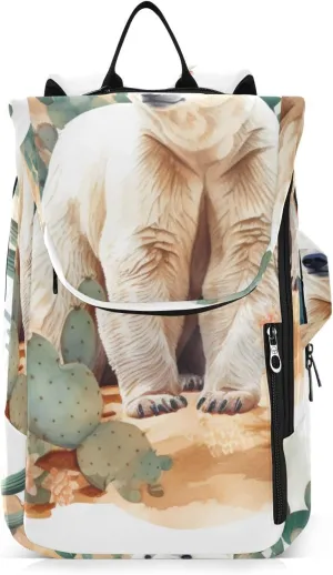 Tennis Bag Tennis Backpack for Women Men, Tennis Bag Holds 2 Rackets, Pickleball Paddles Balls, Badminton Squash, Gouache Bear (4)