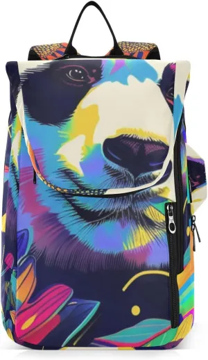 Tennis Bag Tennis Backpack for Women Men, Tennis Bag Holds 2 Rackets, Pickleball Paddles Balls, Badminton Squash, Panda (57)