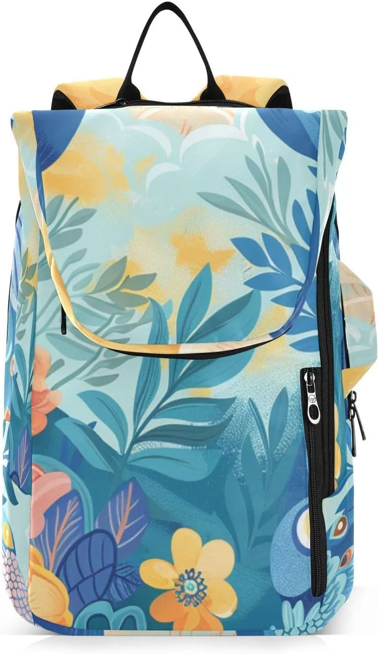 Tennis Bag Tennis Backpack for Women Men, Tennis Bag Holds 2 Rackets, Pickleball Paddles Balls, Badminton Squash, Peacock (10) (1)